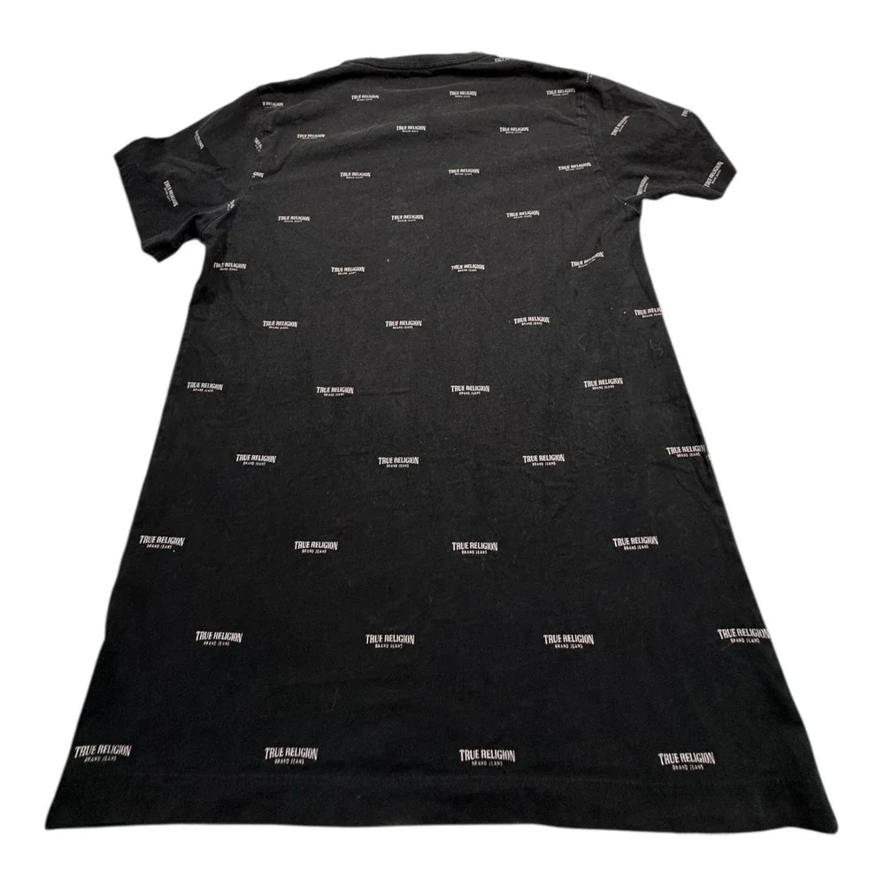 True Religion All‎ Over Logo T Shirt Black Size Small